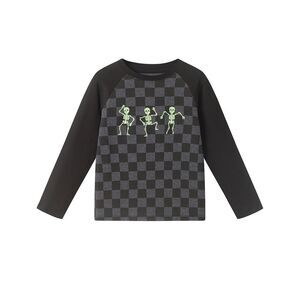 Andy & Evan Boys  Glow In The Dark Thread Embroidered Top, Black
